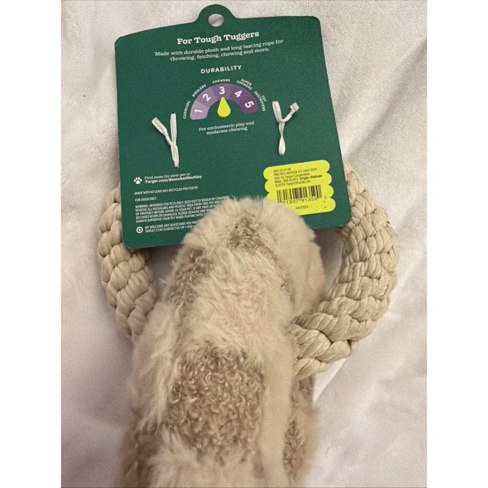 New BOOTS & BARKLEY.  Donut Dog Toy Rope And Link Dog Toy